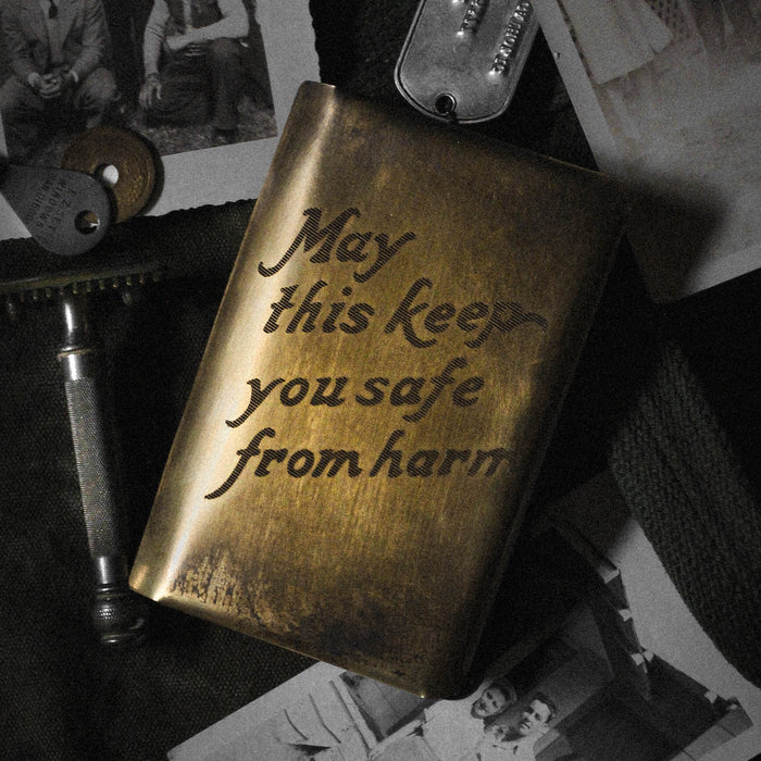 MAY THIS KEEP YOU SAFE FROM HARM BRASS