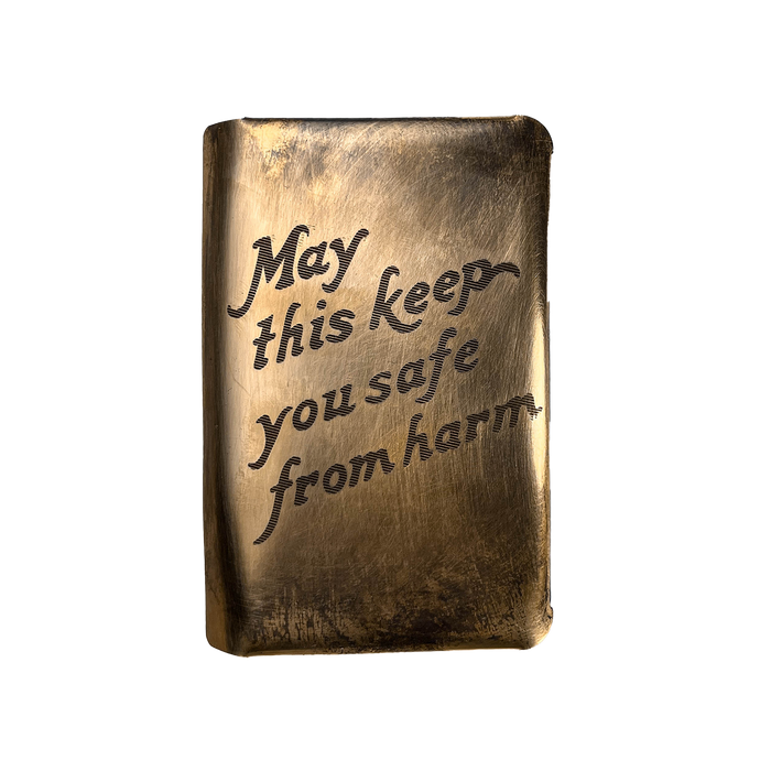 MAY THIS KEEP YOU SAFE FROM HARM BRASS
